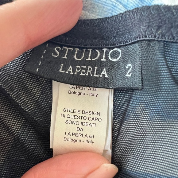 Studio LaPerla Womens Black Sheer Lace Camisole Lingerie Feminine Goth 2 - Picture 5 of 11